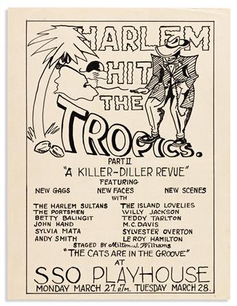 (MILITARY--WORLD WAR TWO.) Promotional file for the military revue Harlem Hits the Tropics, Part II.